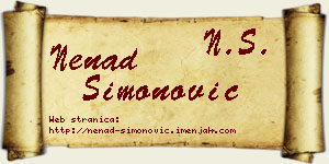 Nenad Simonović vizit kartica